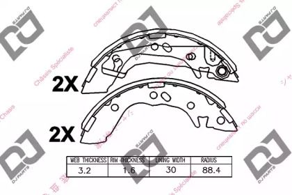 Комлект тормозных накладок DJ PARTS BS1218